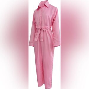 Movie Cosplay Pink Jumpsuit 70s/80s Coverall Utility for Women - Costume